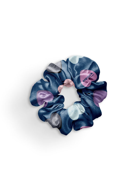 Recycled Scrunchie in Navy - Skincare for Weirdos