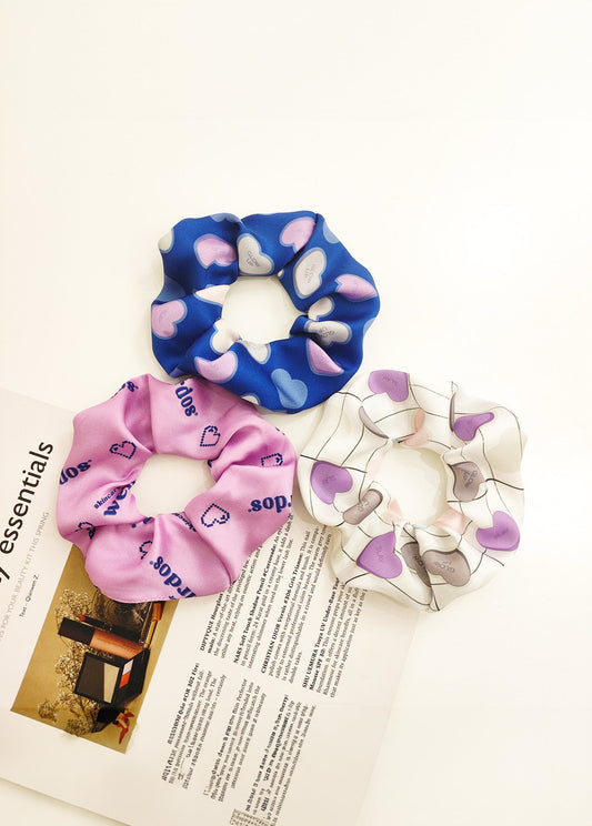 Recycled Scrunchie in Purple - Skincare for Weirdos