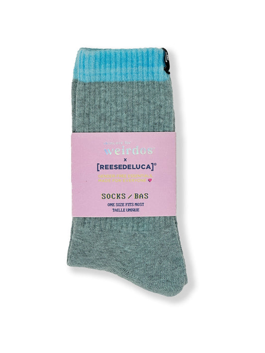 Terry Ankle Socks - Blue - Skincare for Weirdos