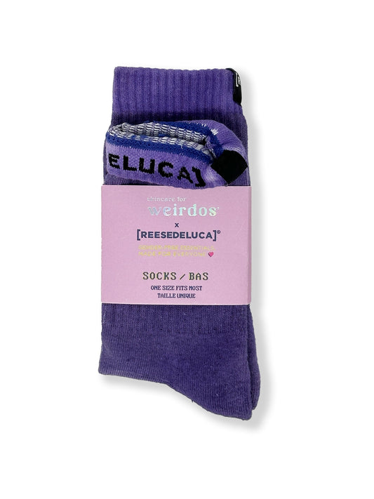 Terry Ankle Socks - Purple - Skincare for Weirdos